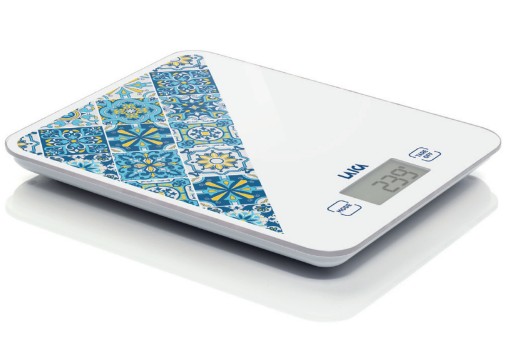 Cantar electronic de bucatarie Laica KS5013, 10 kg, albastru, design mediteraneean