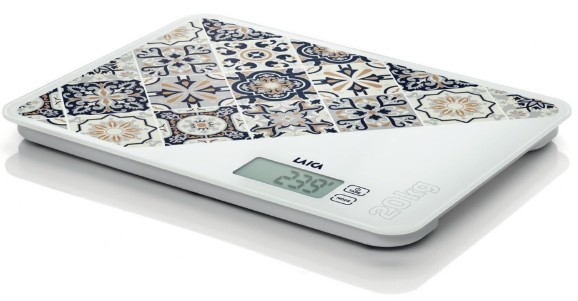 Cantar electronic de bucatarie Laica KS5021, 20 kg, maro, design mediteraneean