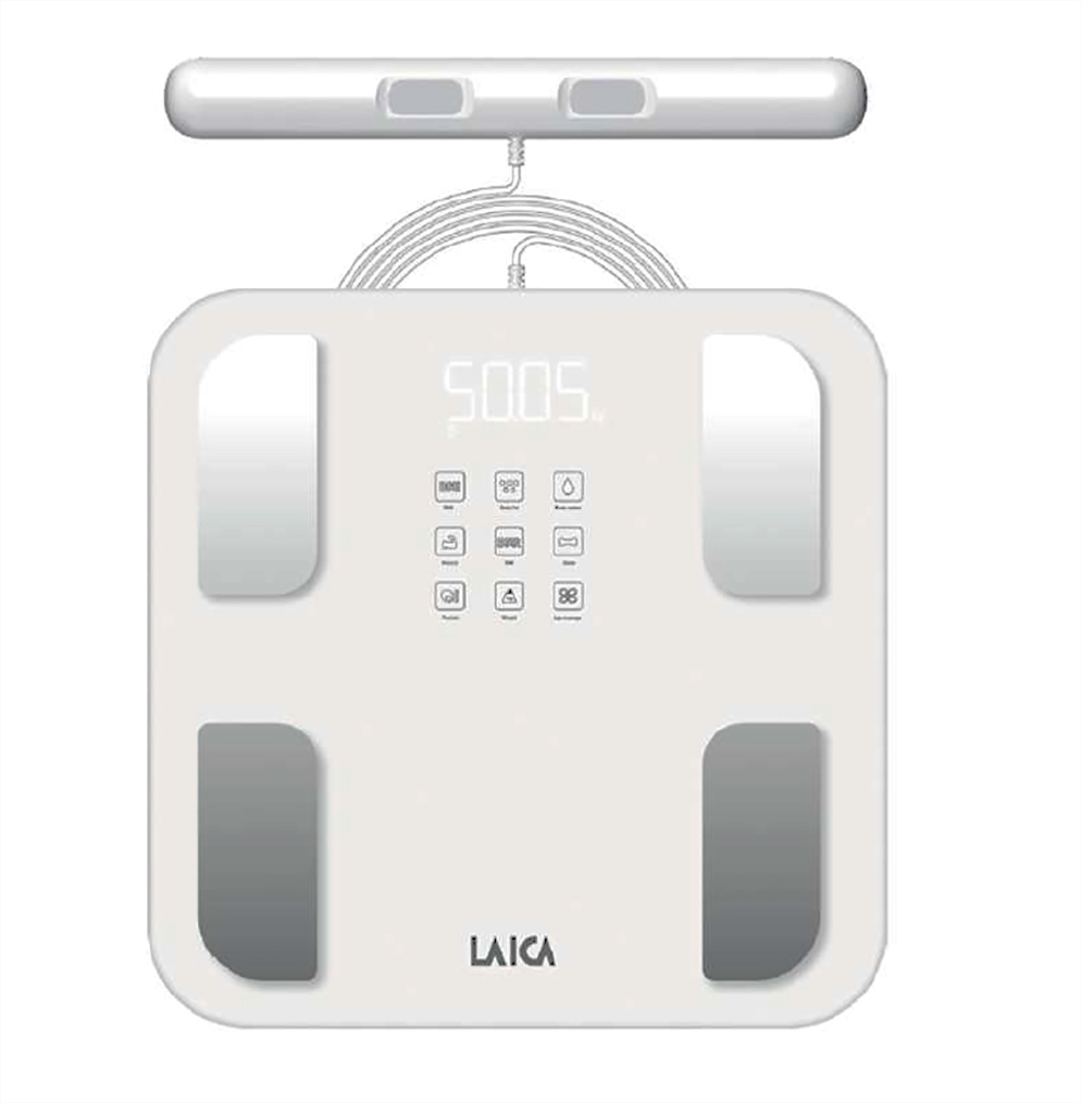 NOU: Cântar Smart compoziție corporală Body Composition Laica PS7126, 180 kg, 30 parametri