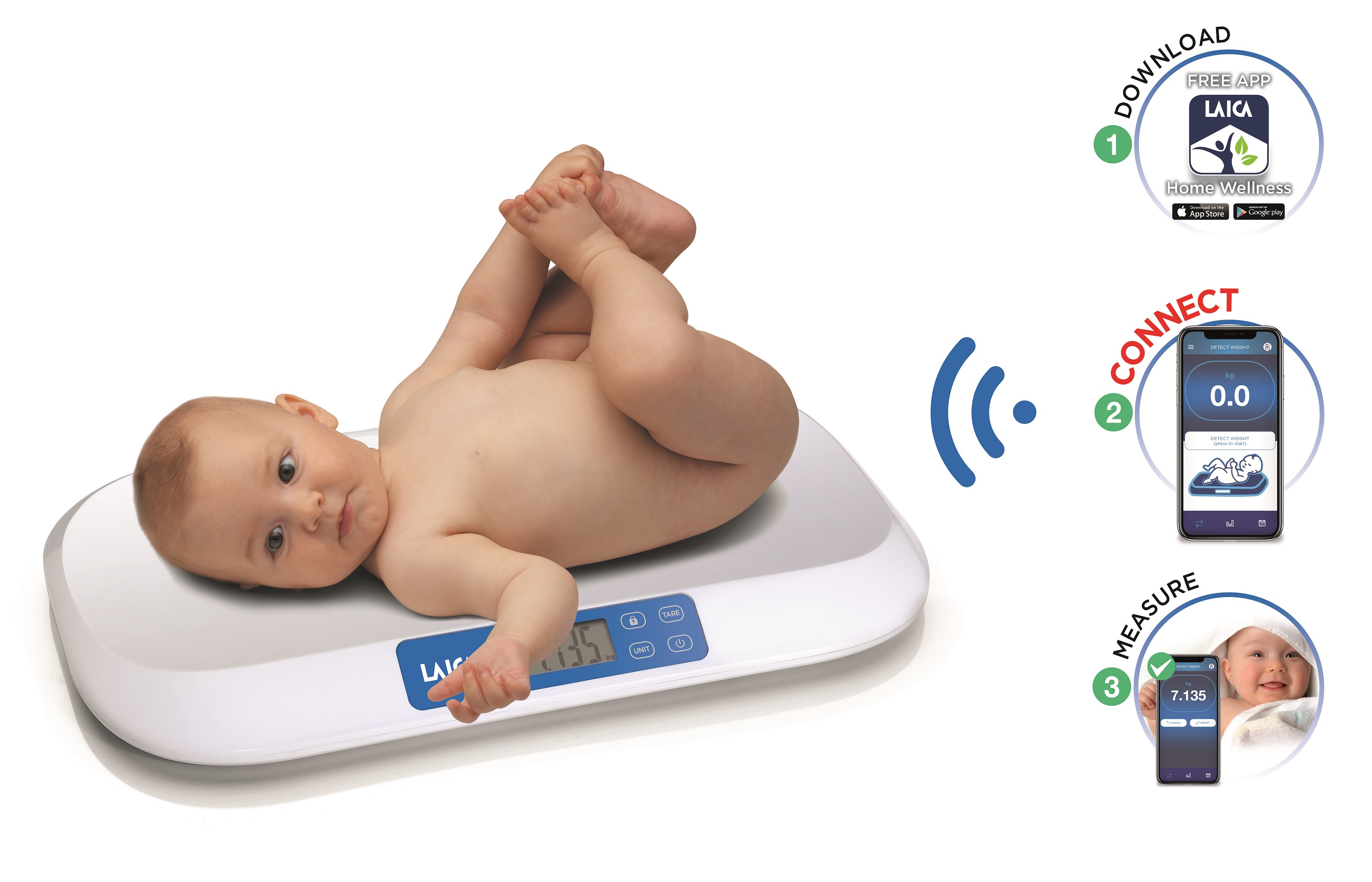 Cantar Smart pentru bebelusi Laica PS7030, [4],laicashop.ro