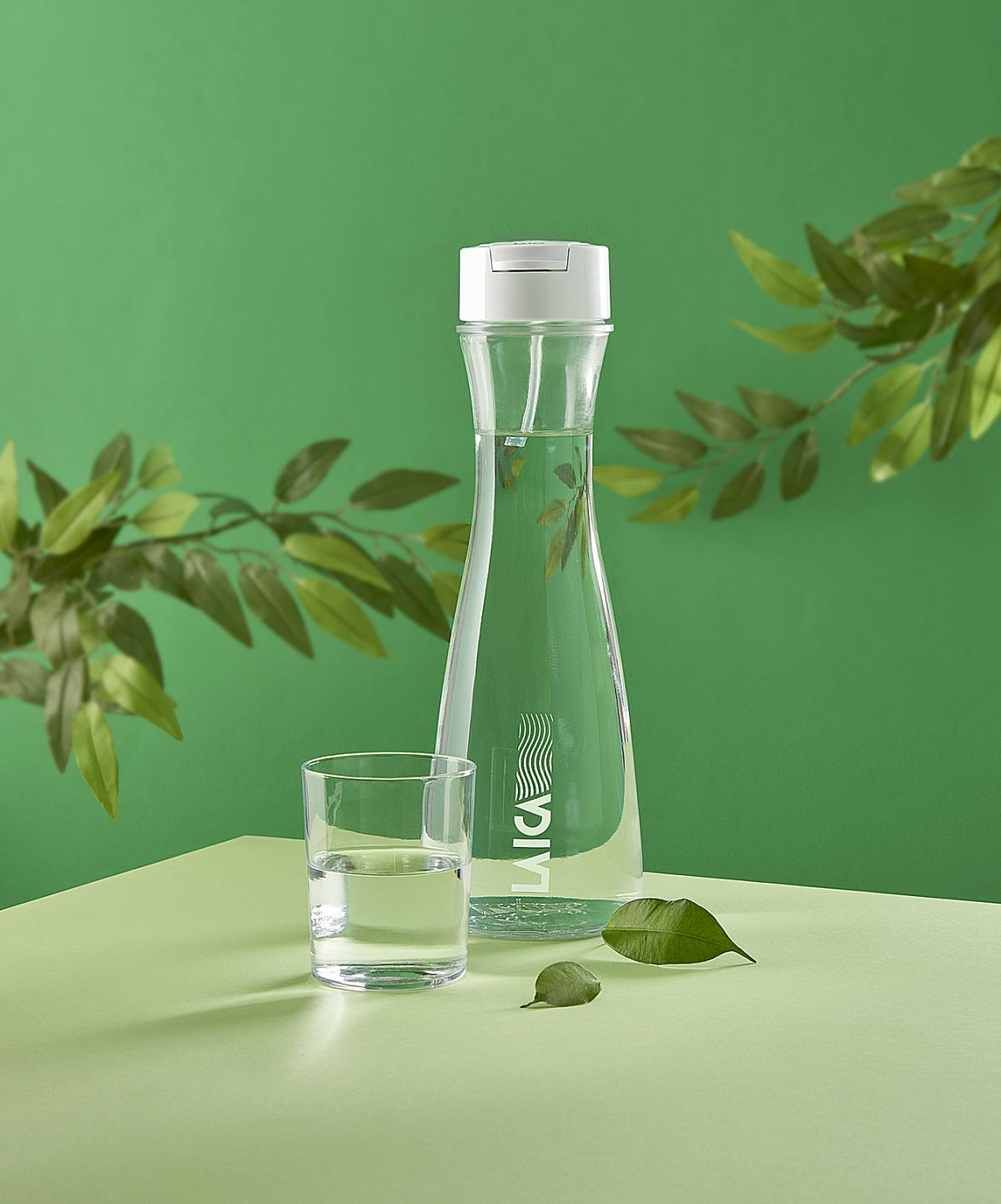 Carafa filtranta de apa Laica GlaSSmart, din sticla, 1.1 litri, Verde, [3],laicashop.ro