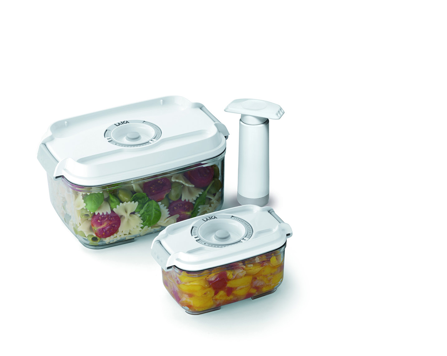 paste fainoase Laica Caserole + pompa de vidat laica vt3302, 0.5l, 2l