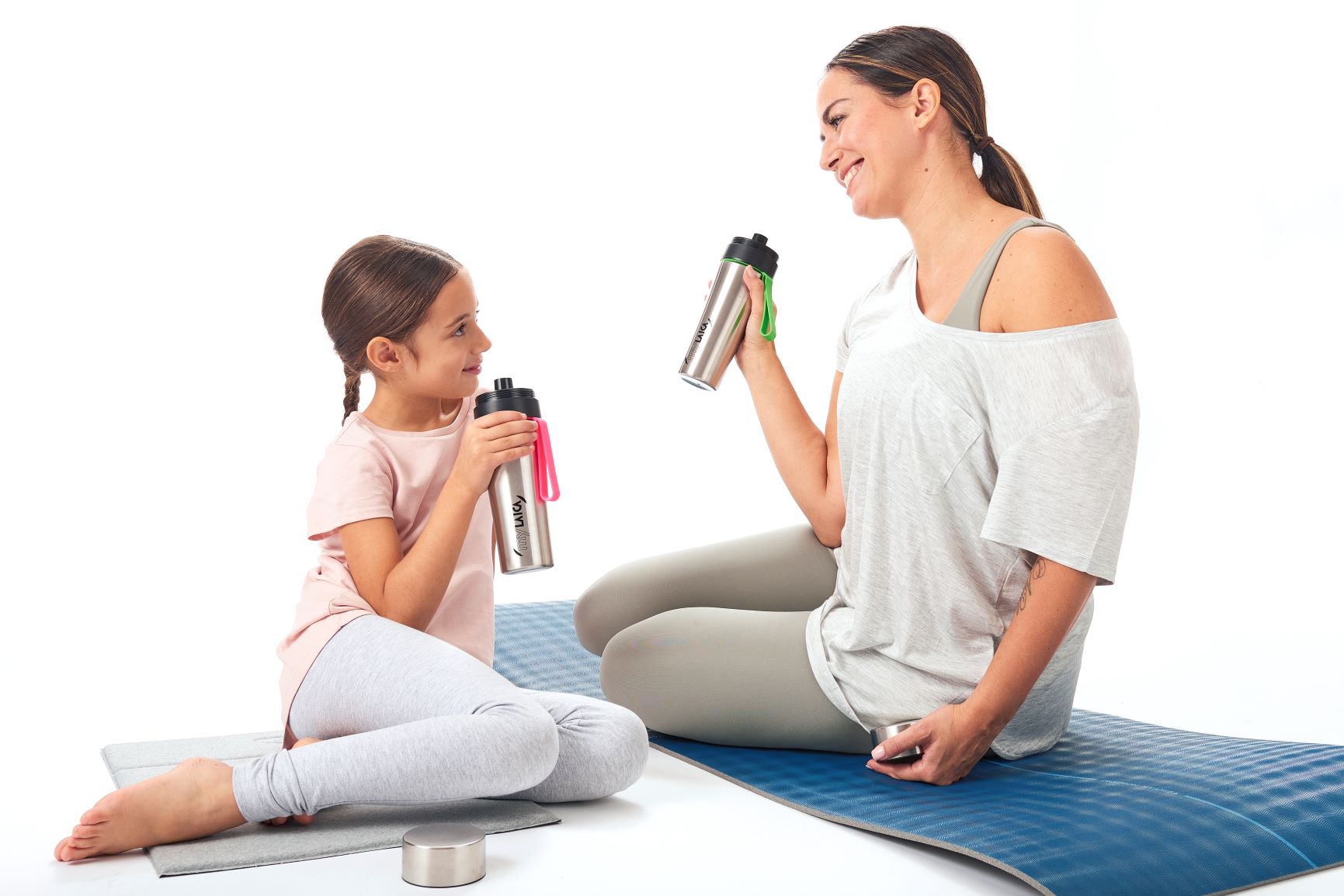 NOU: Sticlă filtrantă Sport myLaica, Inox, 0,55 litri, portabilă, Roz, [4],laicashop.ro