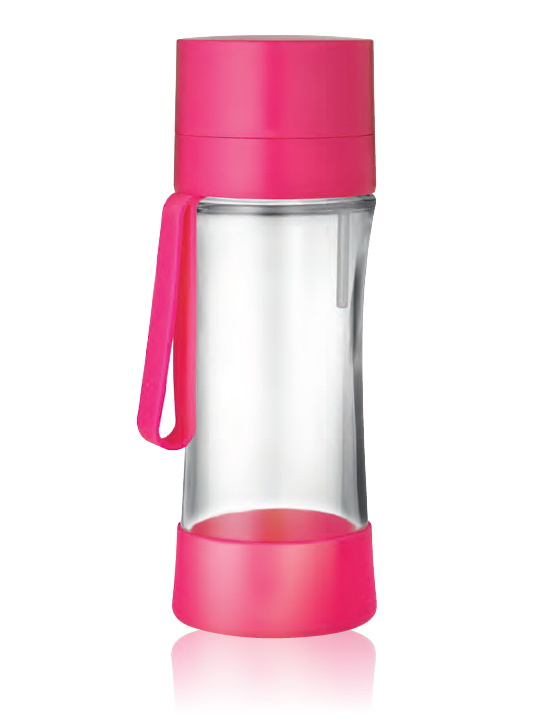 Sticlă filtrantă Sport myLaica, Sticlă, 0,50 litri, portabilă, Roz