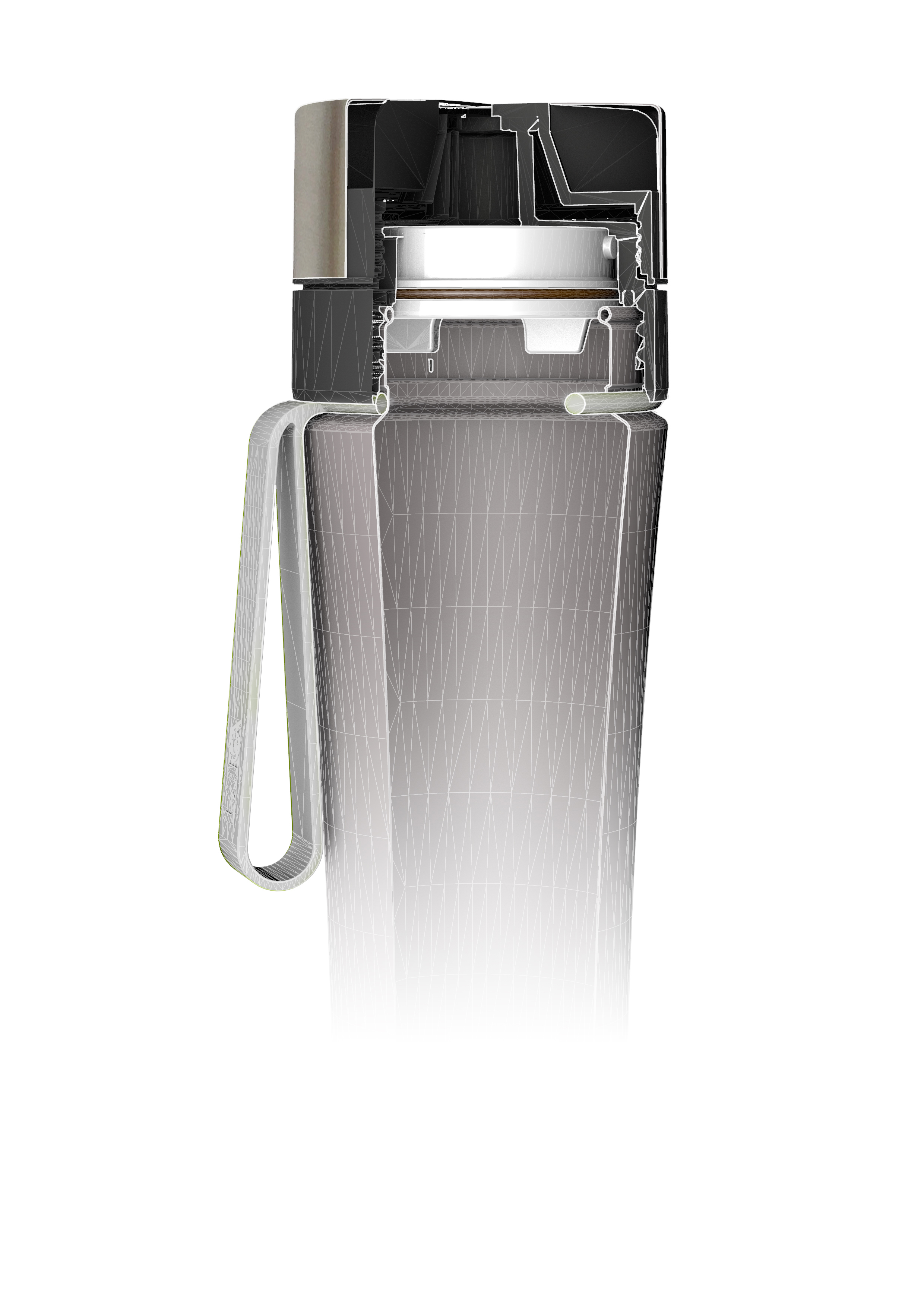 Sticlă filtrantă Sport myLaica, Sticlă, 0,50 litri, portabilă, Roz, [4],laicashop.ro
