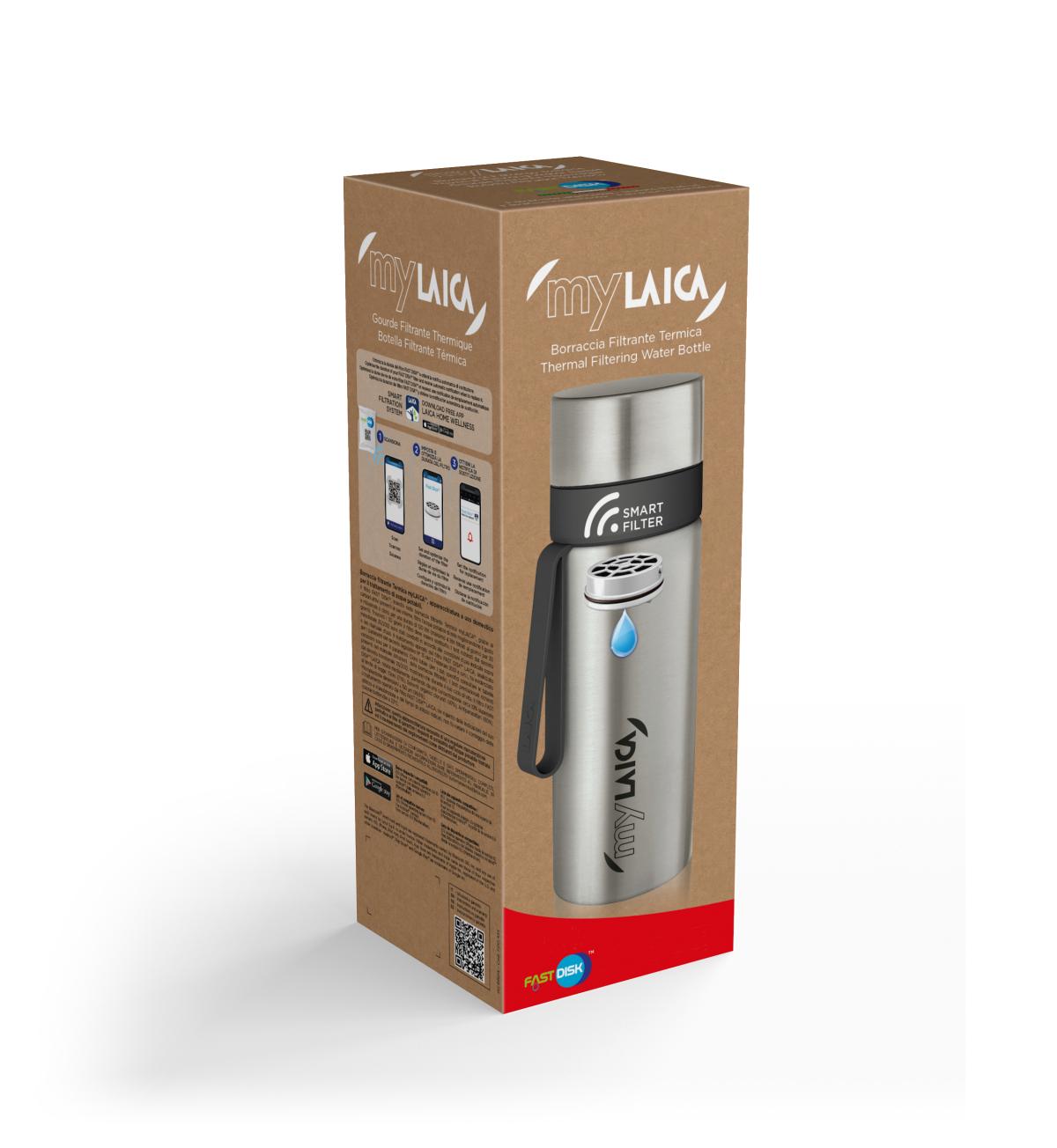 Termos filtrant din inox myLaica 600 ml, filtru Fast Disk, [4],laicashop.ro