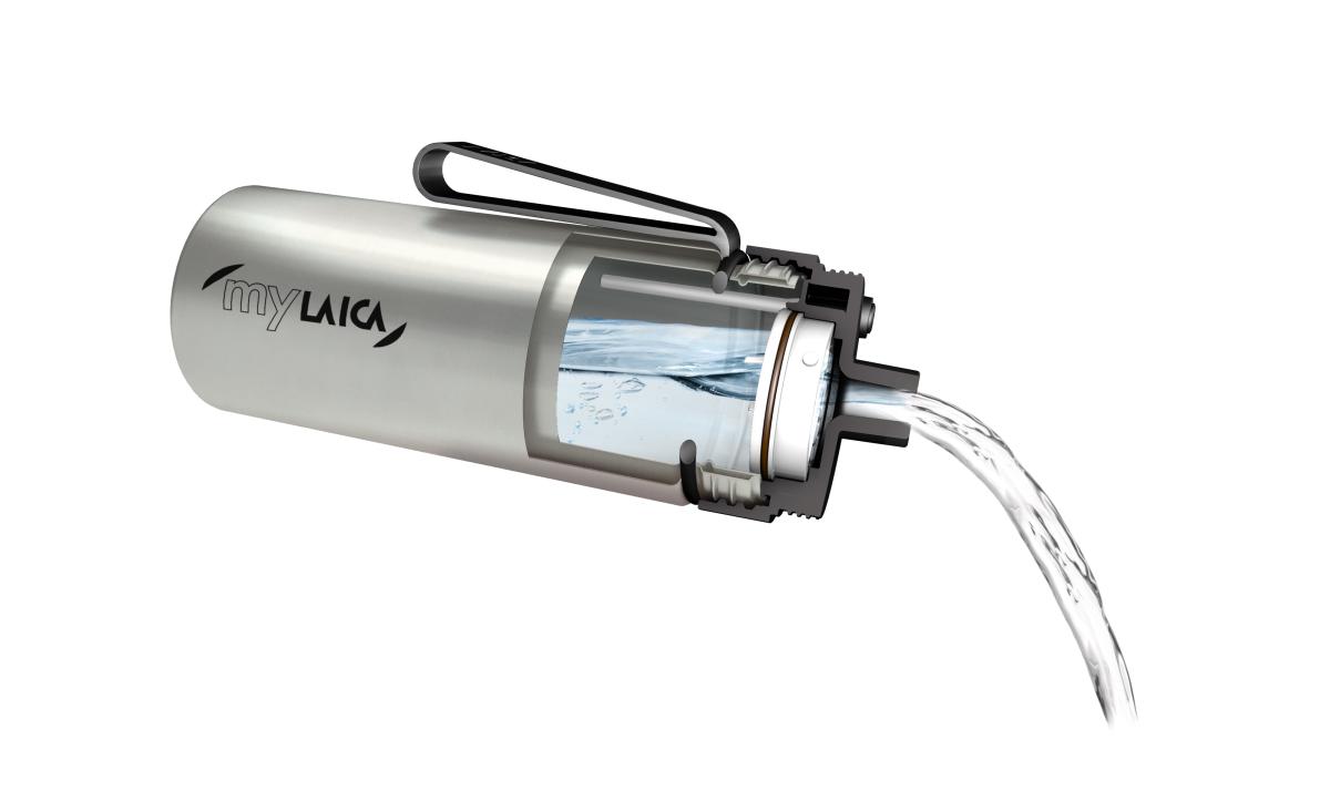 Termos filtrant din inox myLaica 600 ml, filtru Fast Disk, [2],laicashop.ro
