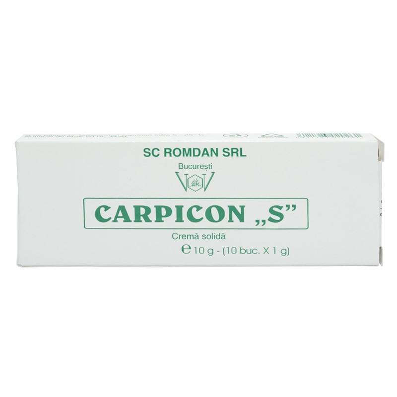 Carpicon s, crema solida (supozitoare) 1.5g-cutie 10buc CARPICON