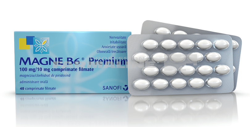 MAGNE B6 PREMIUM 100 mg/10 mg X 40 COMPR. FILM. OPELLA HEALTHCARE RO