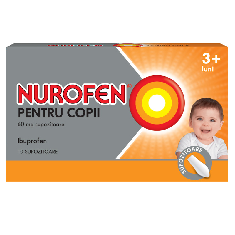 NUROFEN PENTRU COPII 60 mg x 10 SUPOZ.