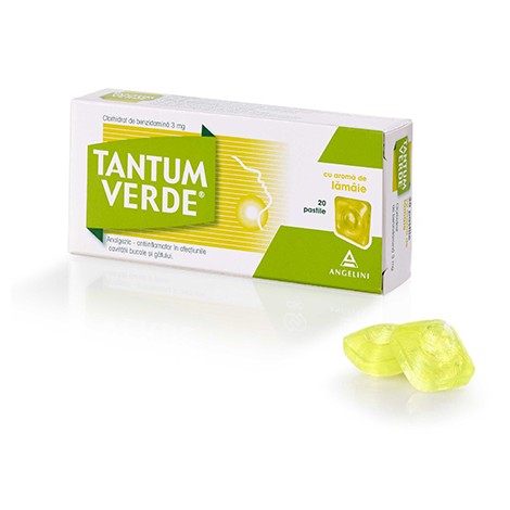 TANTUM VERDE CU AROMA DE LAMAIE 3 mg x 20