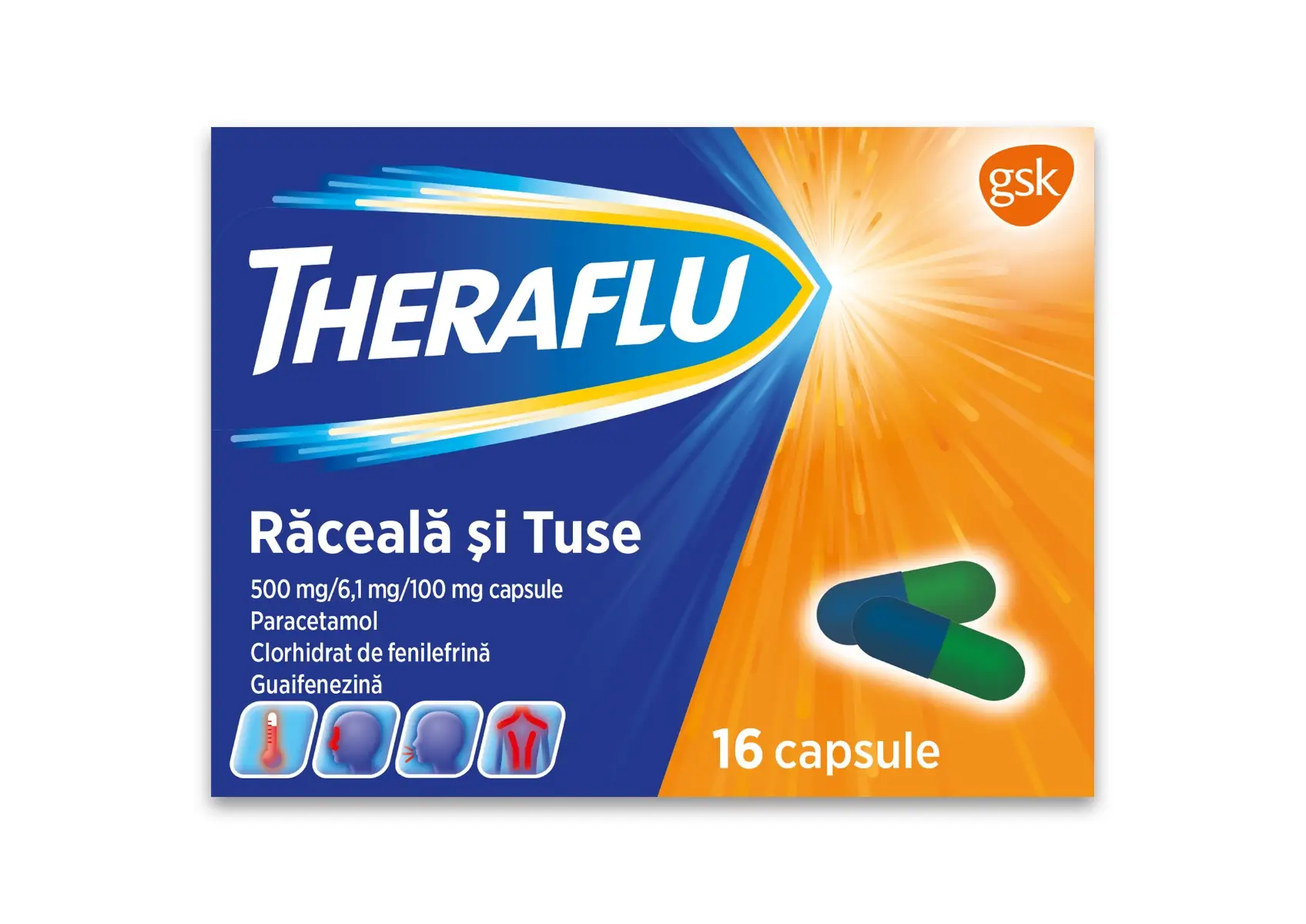 THERAFLU RACEALA SI TUSE 500 mg/6,1 mg/100 mg x 16