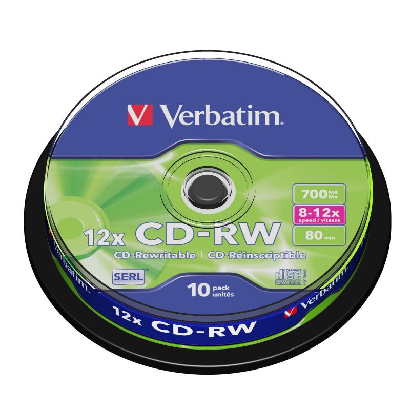 Cd, dvd, blue-ray VERBATIM | CD-RW 10/SET VERBATIM 700MB 12X