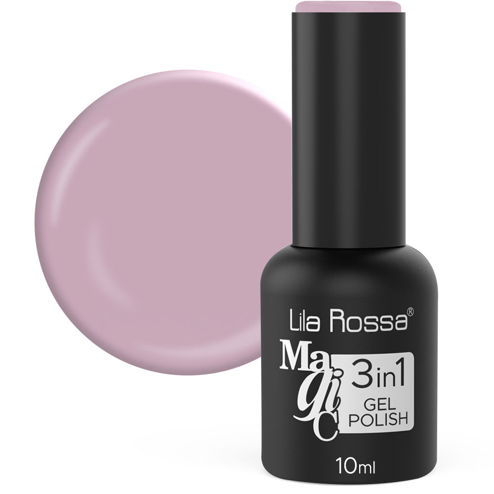 Oja semipermanenta Lila Rossa Magic 3in1 004 Rosy Mauve Lucios 10 ml