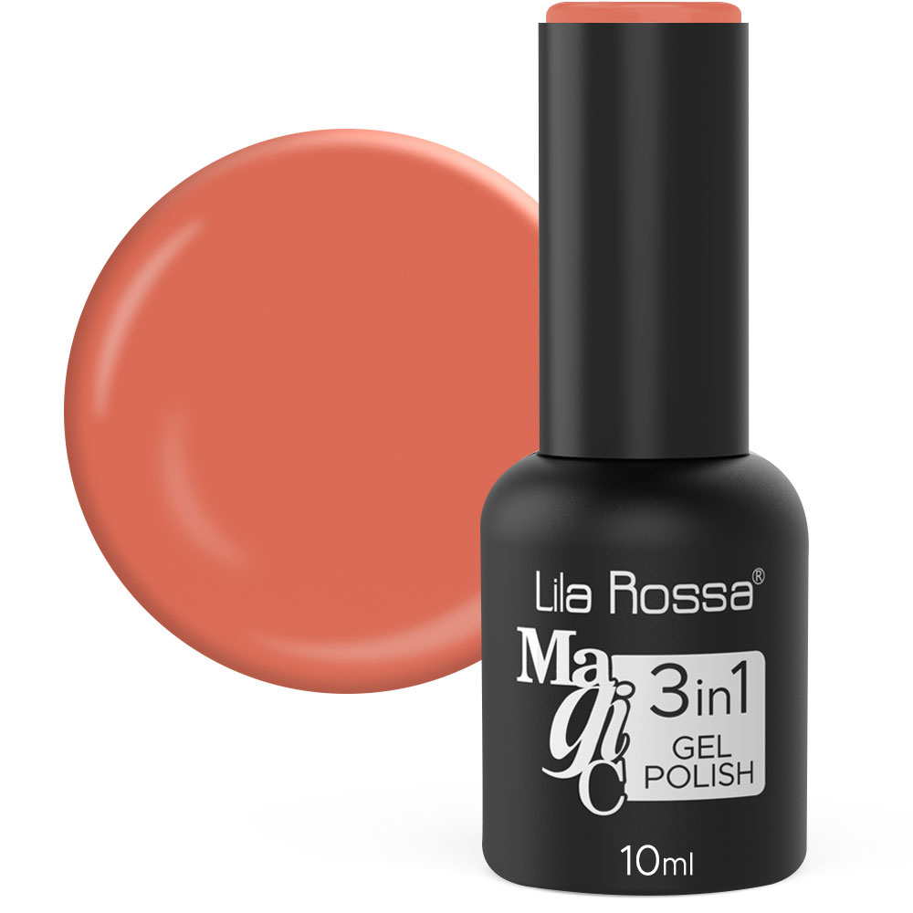 Oja semipermanenta Lila Rossa Magic 3in1 010 Monarch Orange Lucios 10 ml