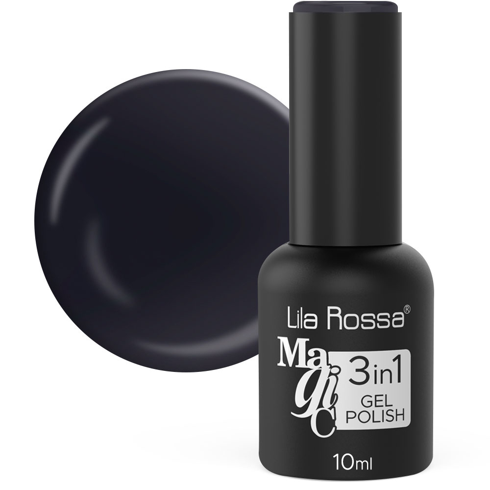 Oja semipermanenta Lila Rossa Magic 3in1 100 Black Night Lucios 10 ml