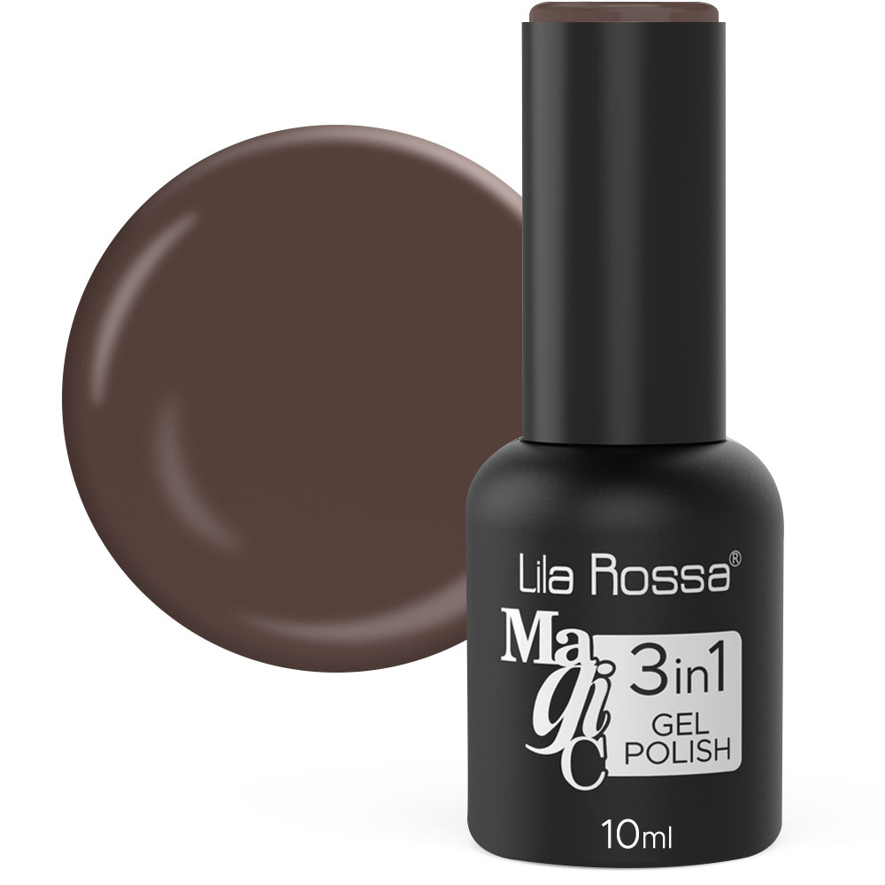 Oja Semipermanenta Lila Rossa Magic 3in1 025 Hot Chocolat Lucios 10 Ml imagine produs