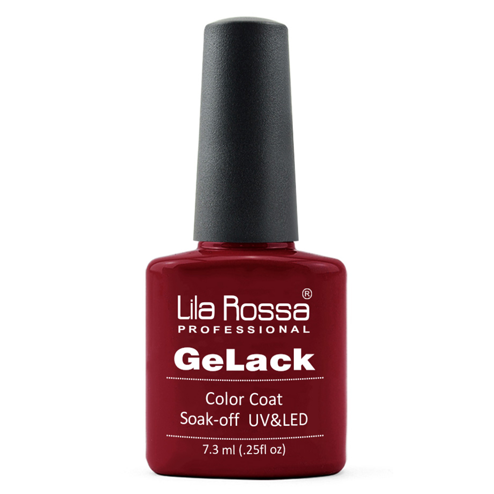 Oja semipermanenta Lila Rossa Gelack, 025 Darkred, 7.3 ml