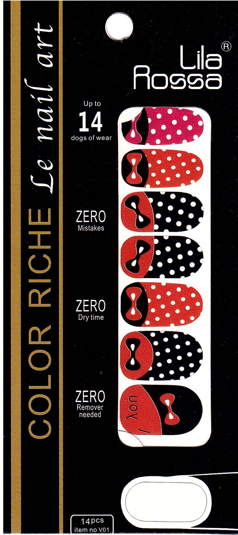 Sticker pentru unghii nail art, Lila Rossa, 14 in 1, nr 16