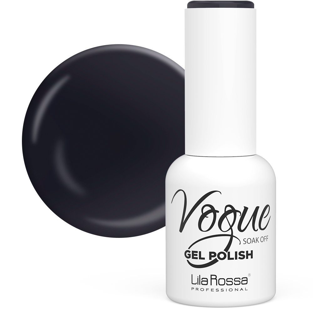 Oja semipermanenta Lila Rossa Vogue 100 Black Night Lucios 10 ml