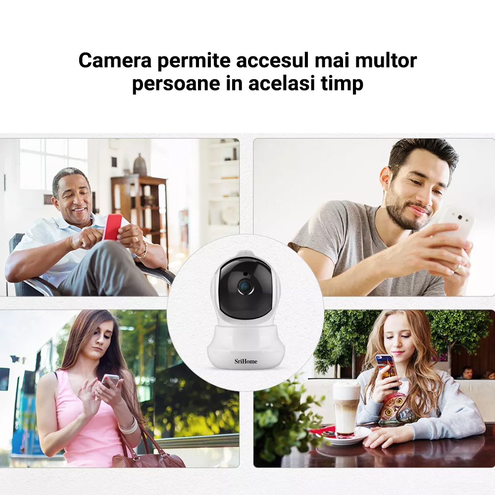 Camera de supraveghere Wireless Sricam, SriHome , FullHD 2MP, Monitorizare Video Audio, Vedere Nocturna, Sunet bidirectional, senzor miscare, [6],https:lilarossa.ro