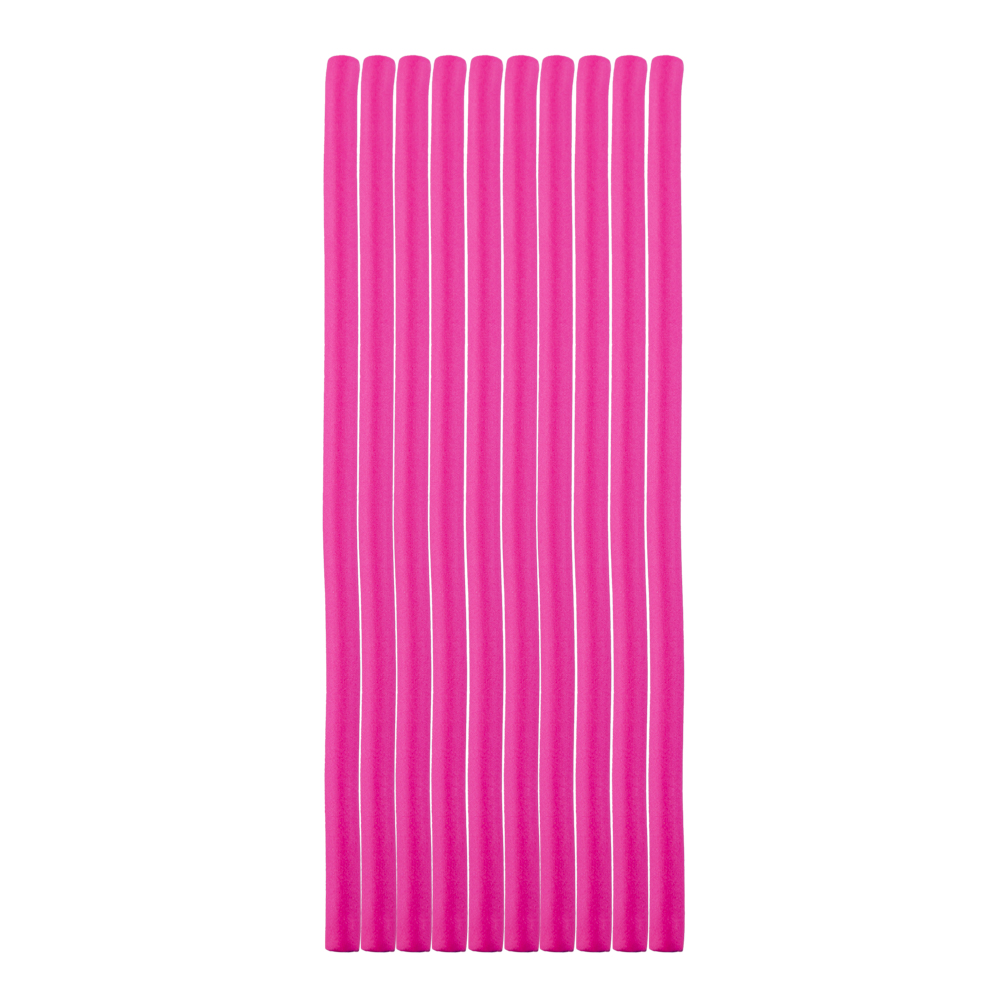 Bigudiuri flexibile, ondulare par, set de 10 bucati, roz BIGUDIURI