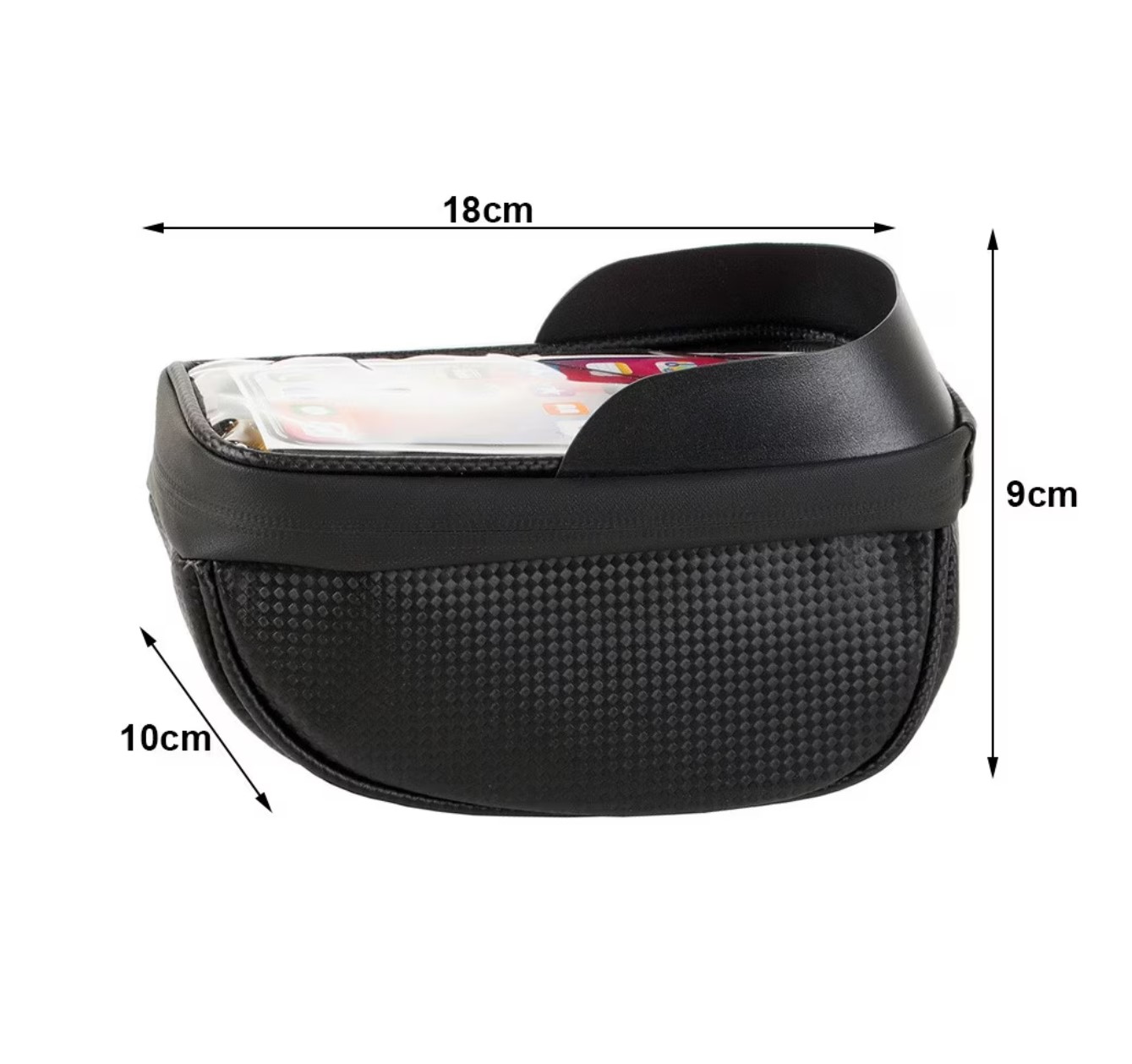 Borseta pentru bicicleta cu suport de telefon, Karemi, Impermeabil, montare pe ghidon, pentru telefoane pana in 6.8 inch PB-02, [7],https:lilarossa.ro