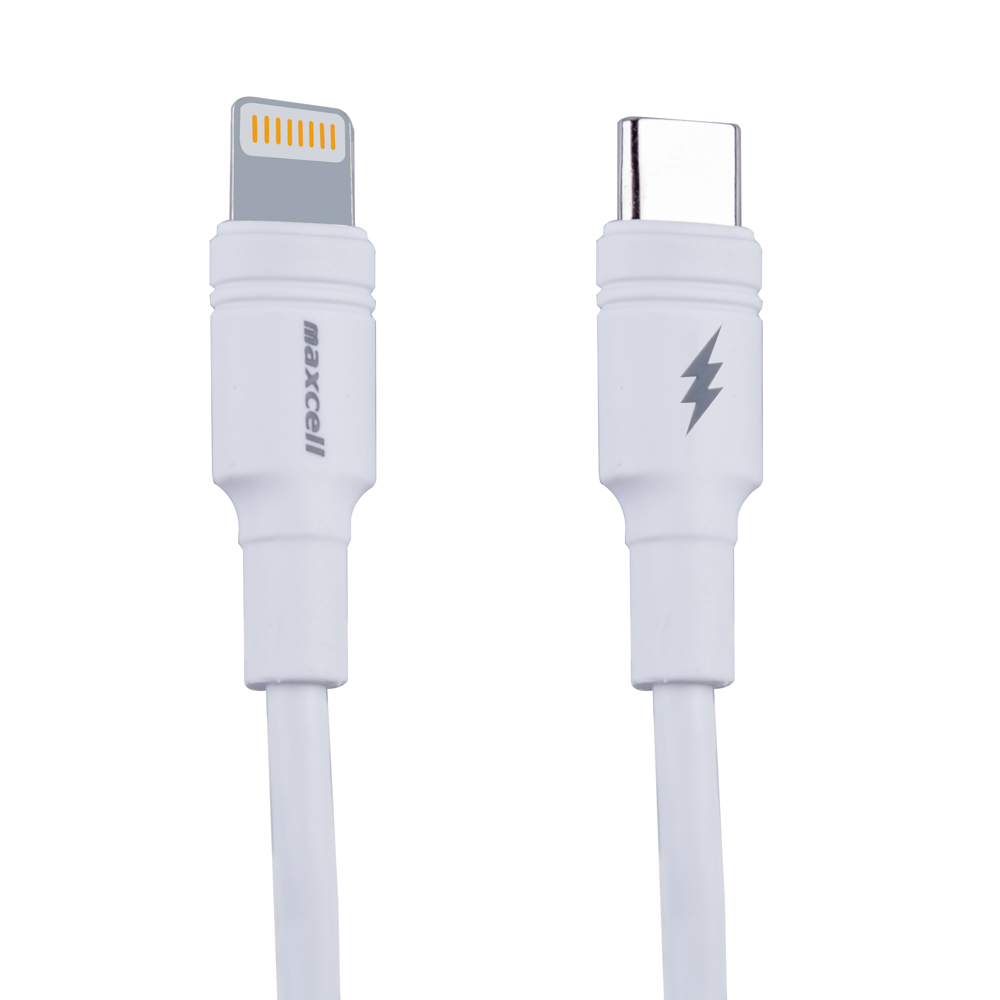 Cablu de date Loomax, rapid, de la USB-C la Lightning (compatibil cu iPhone, iPad, iPod), 5A, 1 m, Alb