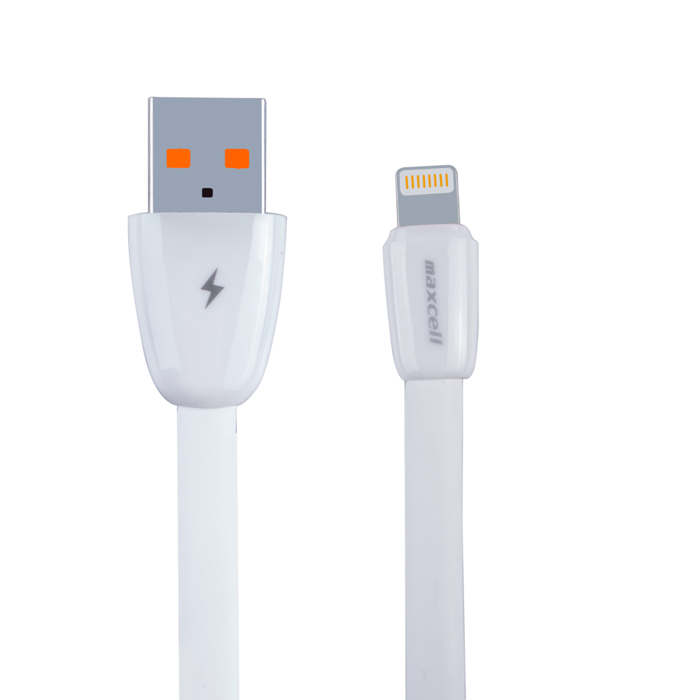 Cablu de date Loomax, rapid, de la USB la Lightning (compatibil cu iPhone, iPad, iPod), 3.1A, 1 m, Alb