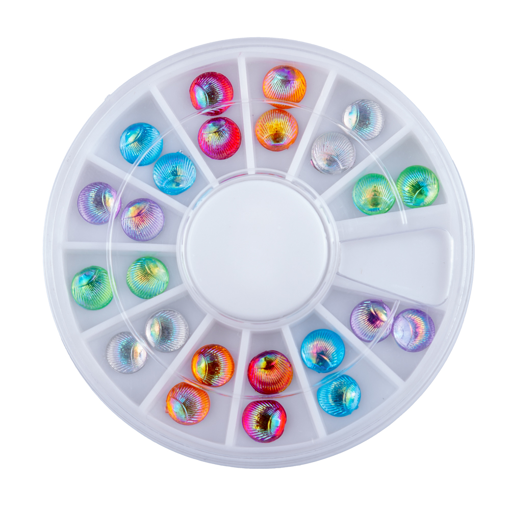 Carusel decoratiuni unghii, model stoica, multicolore, [4],https:lilarossa.ro