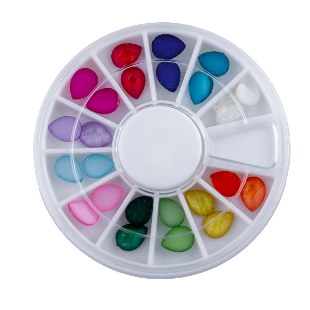 Carusel decor unghii, model pietricele multicolore, [2],https:lilarossa.ro