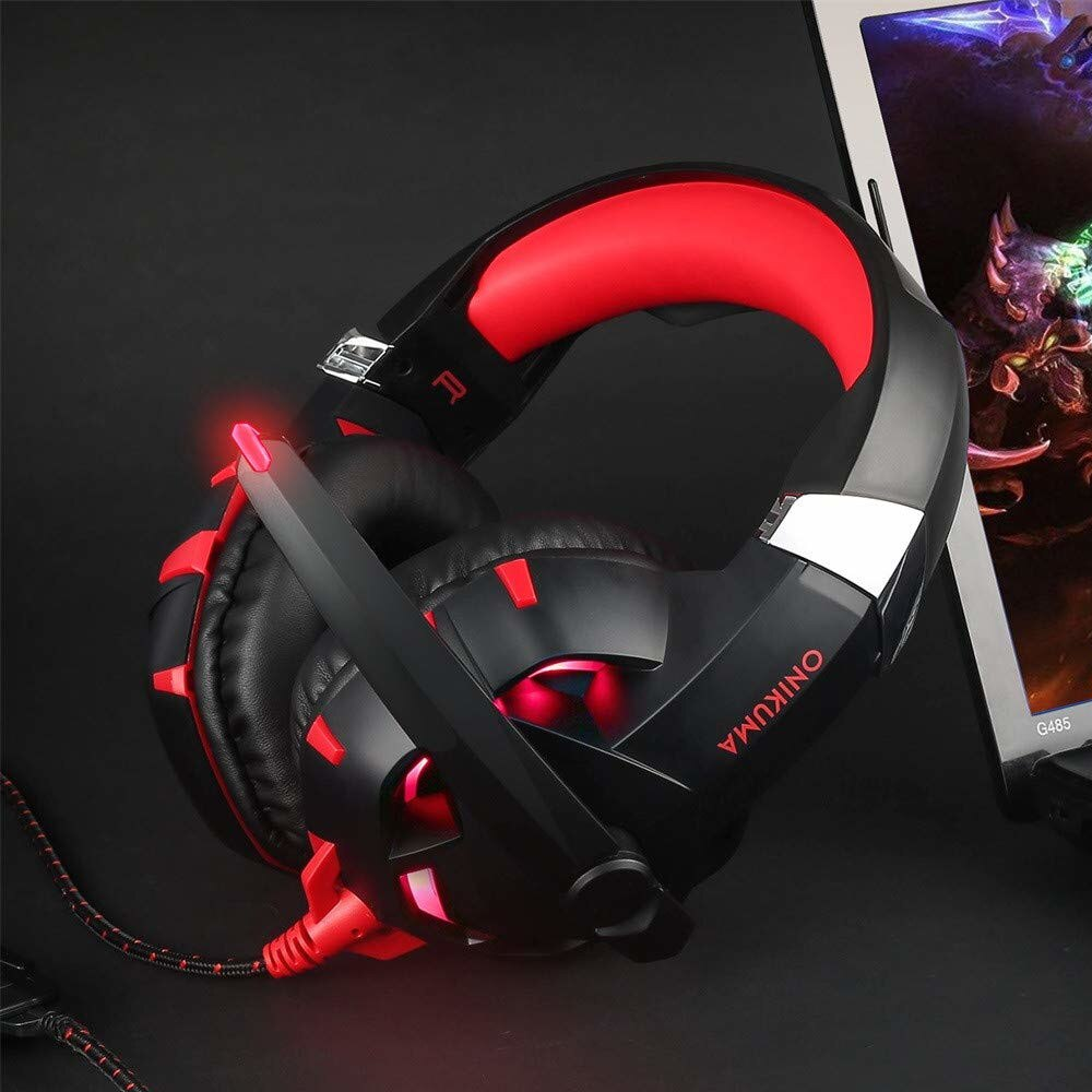 Casti gaming stereo Onikuma K2 7.1 Pro, rosu, [3],https:lilarossa.ro