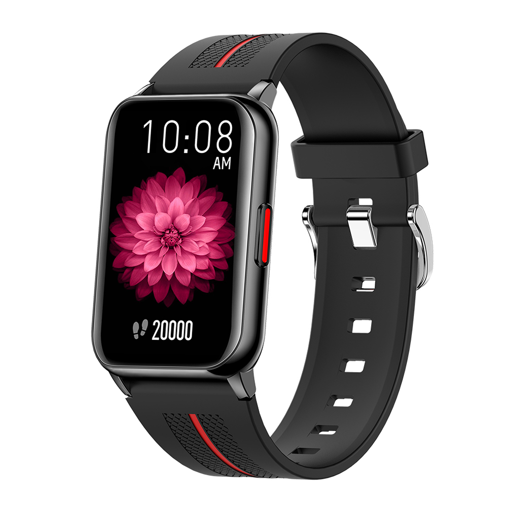 Ceas smartwatch loomax H76, IP68, ecran curbat de 1.57 inch, moduri sport, pedometru, puls, notificari, negru lila-rossa.ro imagine noua 2022