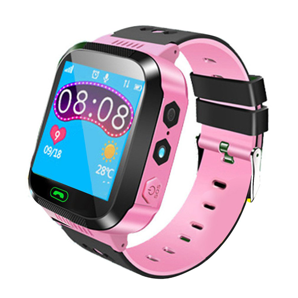 Ceas Smartwatch pentru copii Loomax cu functie telefon, apel video, localizare GPS, istoric traseu, pedometru, apel de monitorizare, camera, Android, Roz lila-rossa.ro imagine noua 2022