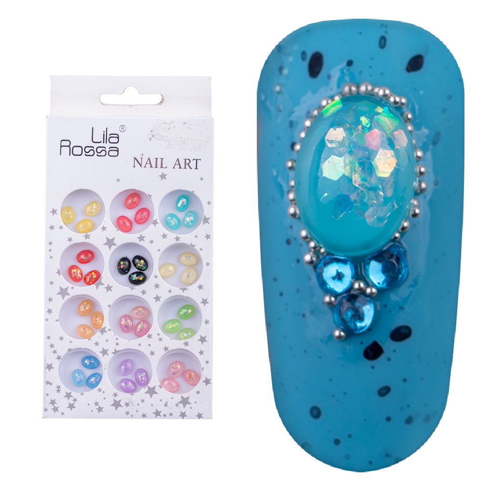 Decoratiuni pentru unghii Lila Rossa, model pietre cu sclipici Art imagine noua 2022