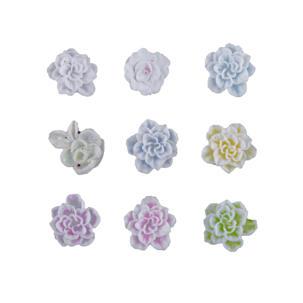 Set decoratiuni pentru unghii - trandafiri din silicon, 9 buc, [2],https:lilarossa.ro