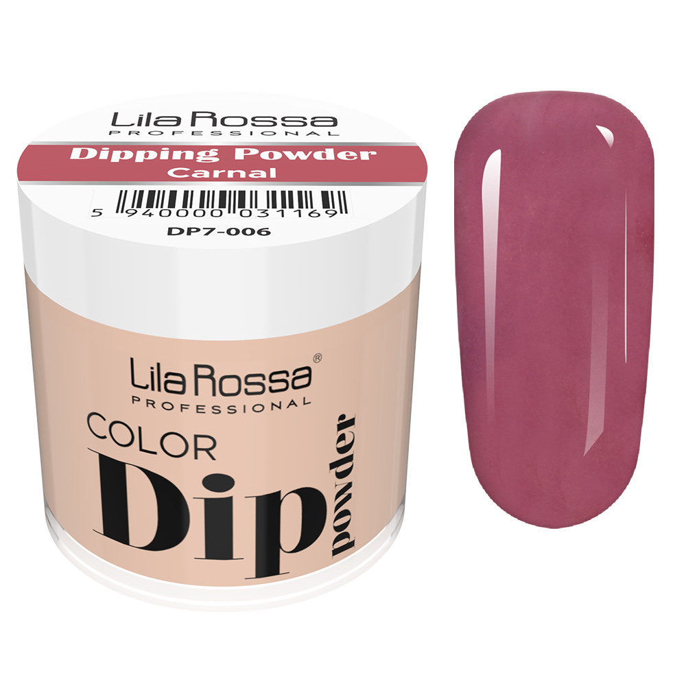 Dipping powder color, Lila Rossa, 7 g, 006 carnal 006 imagine noua 2022