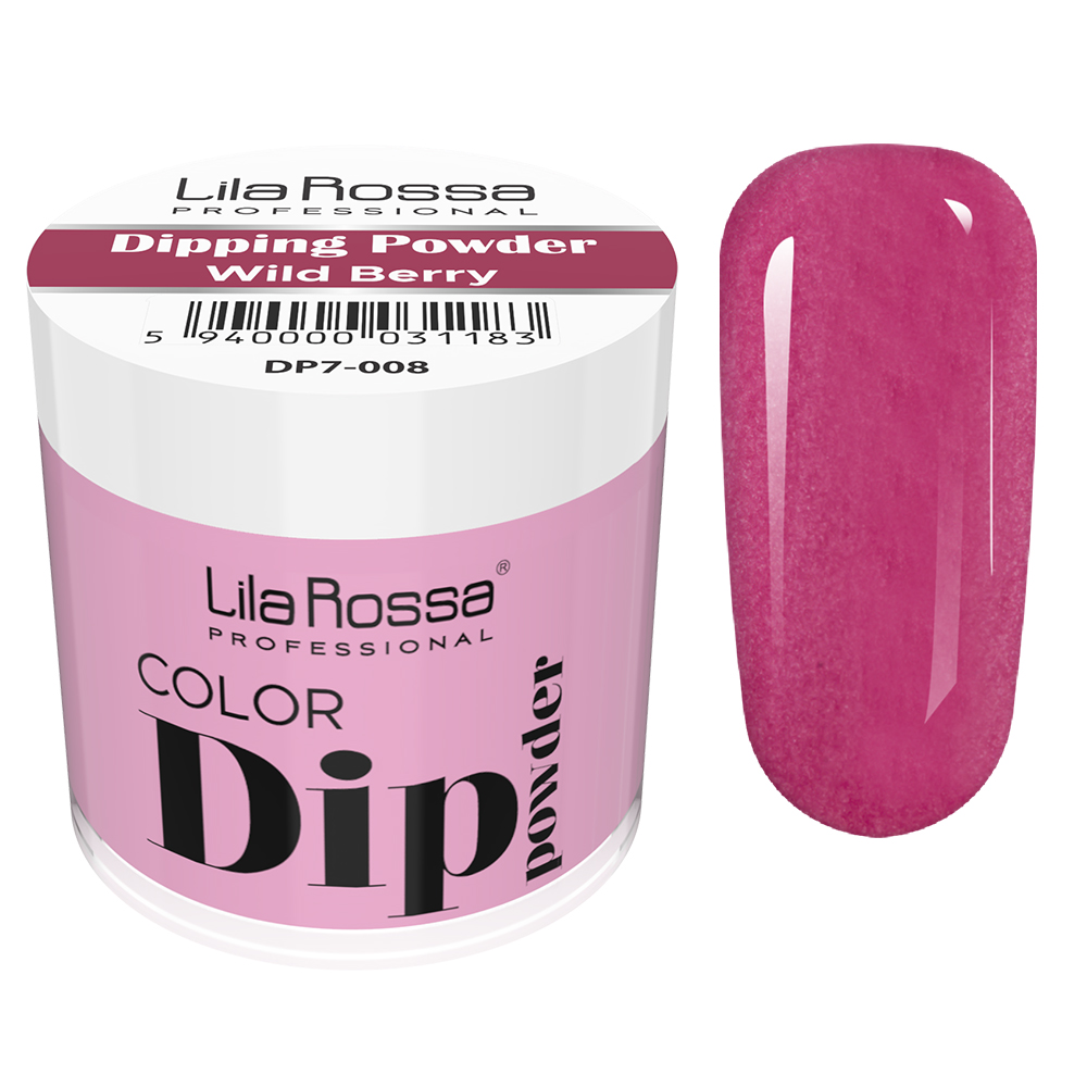 Dipping powder color, Lila Rossa, 7 g, 008 Wild berry