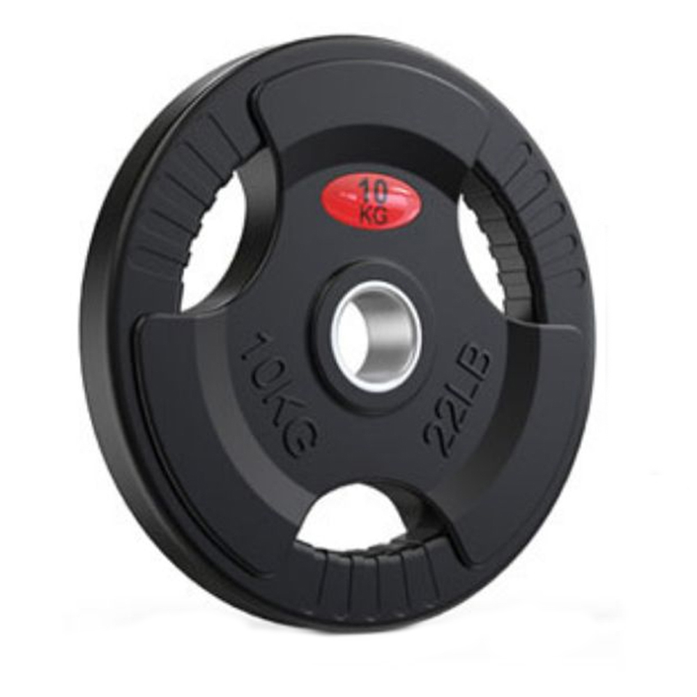 Disc Karemi de 10 kg, pentru bara cu diametru 50 mm, din cauciuc, negru