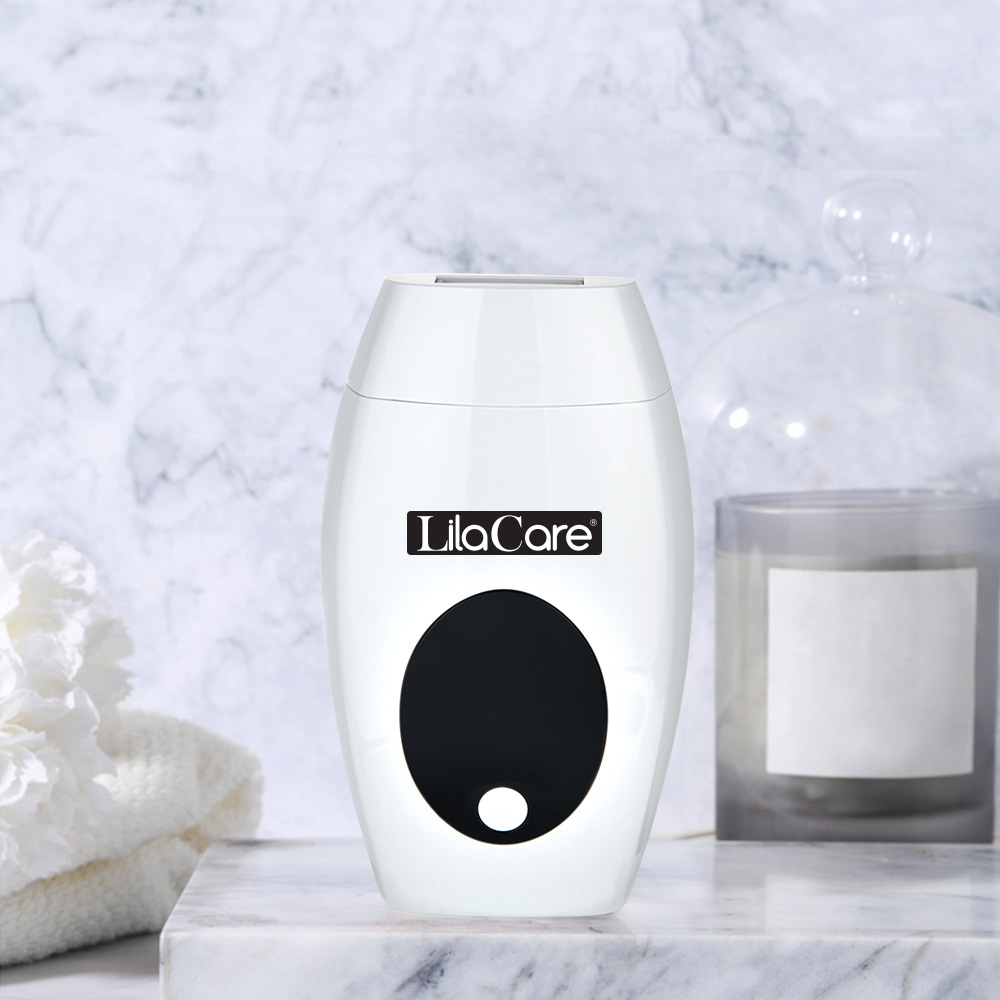 Epilator IPL Lila Care, epilare definitiva, 600.000 pulsatii, cu display LCD, 8 trepte de putere, Alb / Negru, [6],https:lilarossa.ro