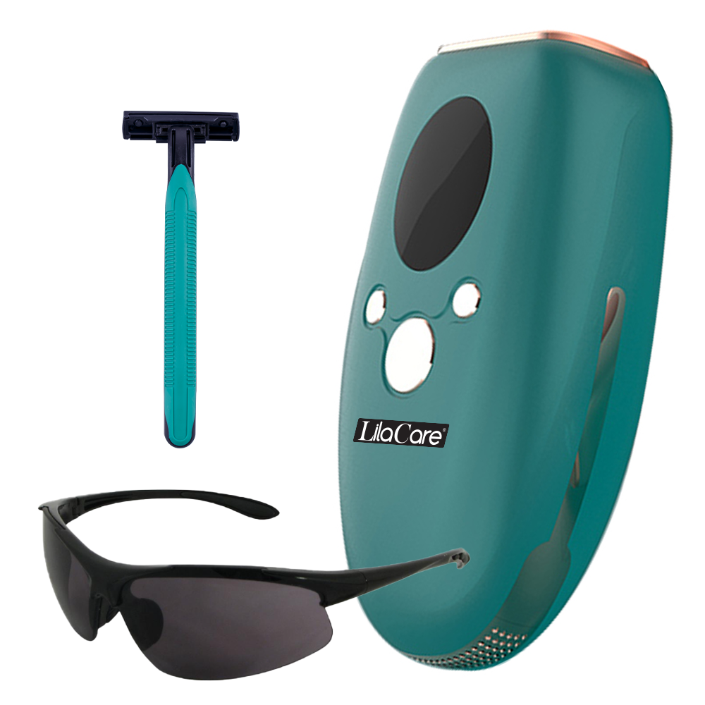 Epilator IPL Lila Care, epilare definitiva cu efect de racire, 999.999 pulsatii, 5 trepte de putere, cu ecran LCD, verde, [2],https:lilarossa.ro
