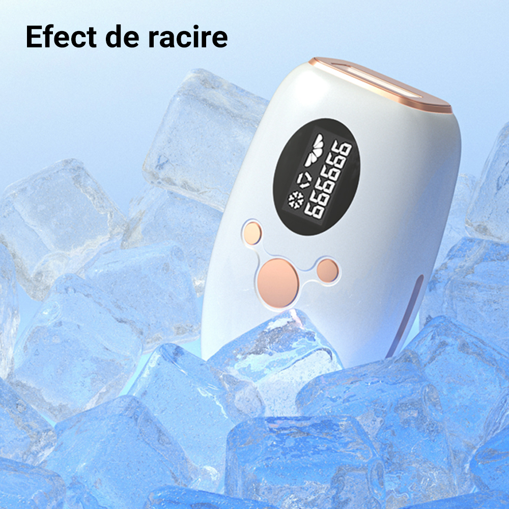 Epilator IPL Lila Care, epilare definitiva cu efect de racire, 999.999 pulsatii, 5 trepte de putere, cu ecran LCD, alb, [3],https:lilarossa.ro