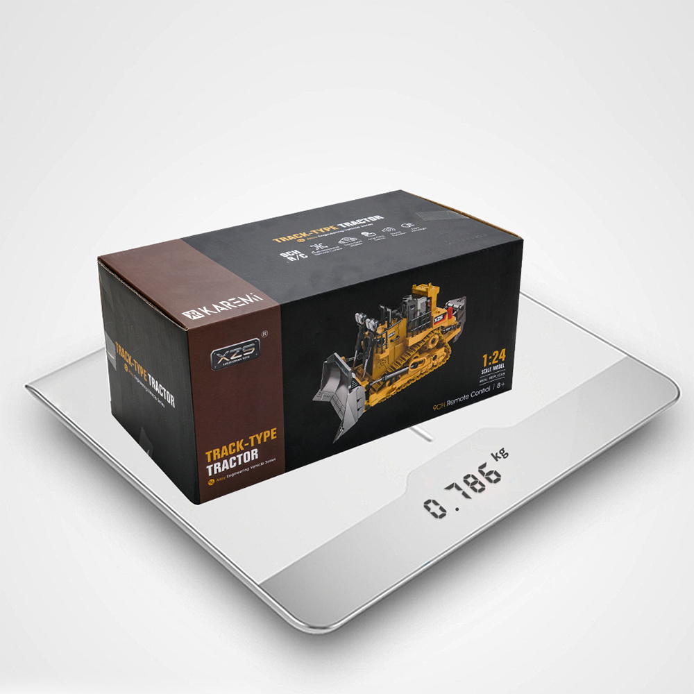 Excavator realist cu telecomanda, Karemi, 1:24, cupa din aliaj, cablu USB, galben, 010, [4],https:lilarossa.ro