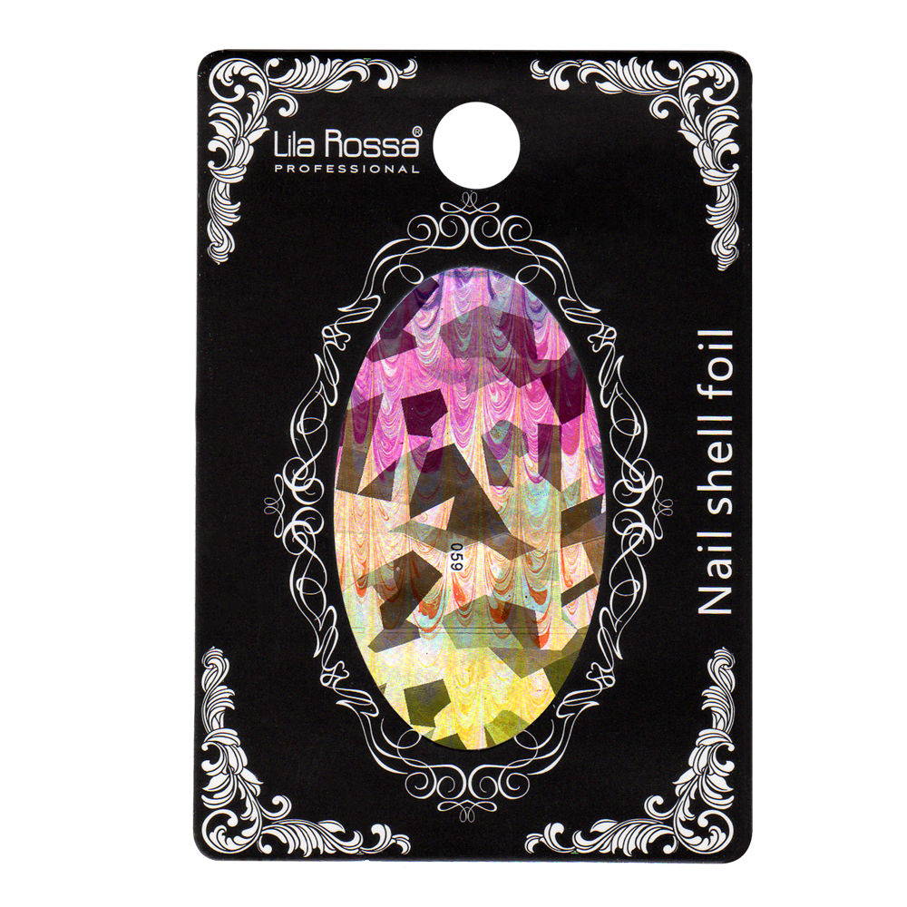 Folie decor unghii, Lila Rossa, cu adeziv, holografica, 059, [2],https:lilarossa.ro