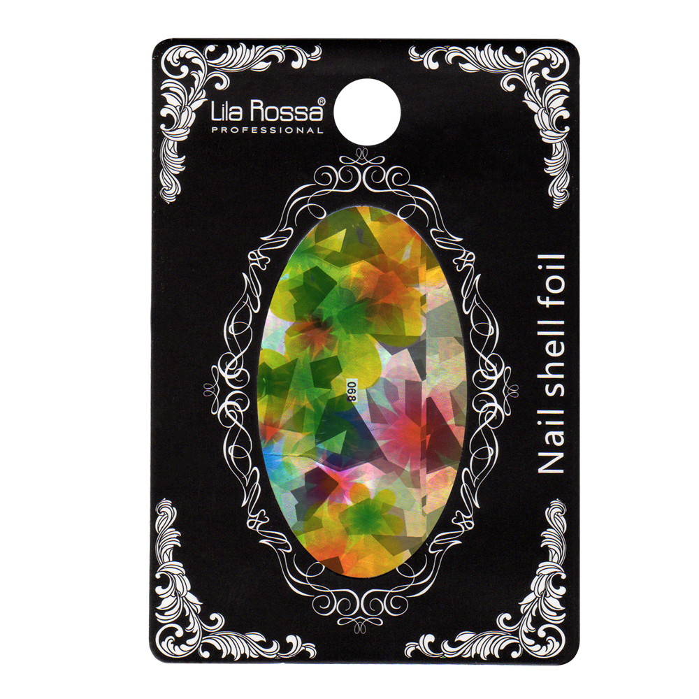 Folie decor unghii, Lila Rossa, cu adeziv, holografica, 068, [2],https:lilarossa.ro