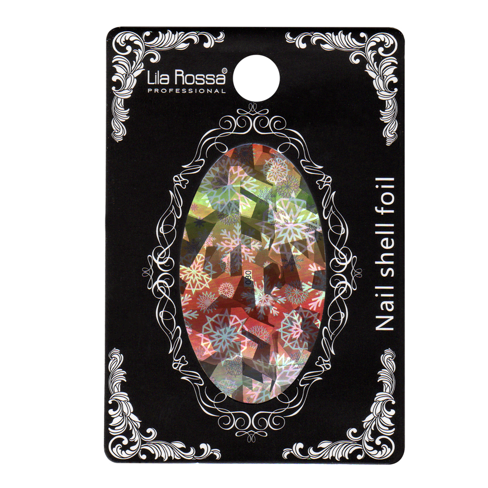 Folie decor unghii, Lila Rossa, cu adeziv, holografica, 080, [2],https:lilarossa.ro