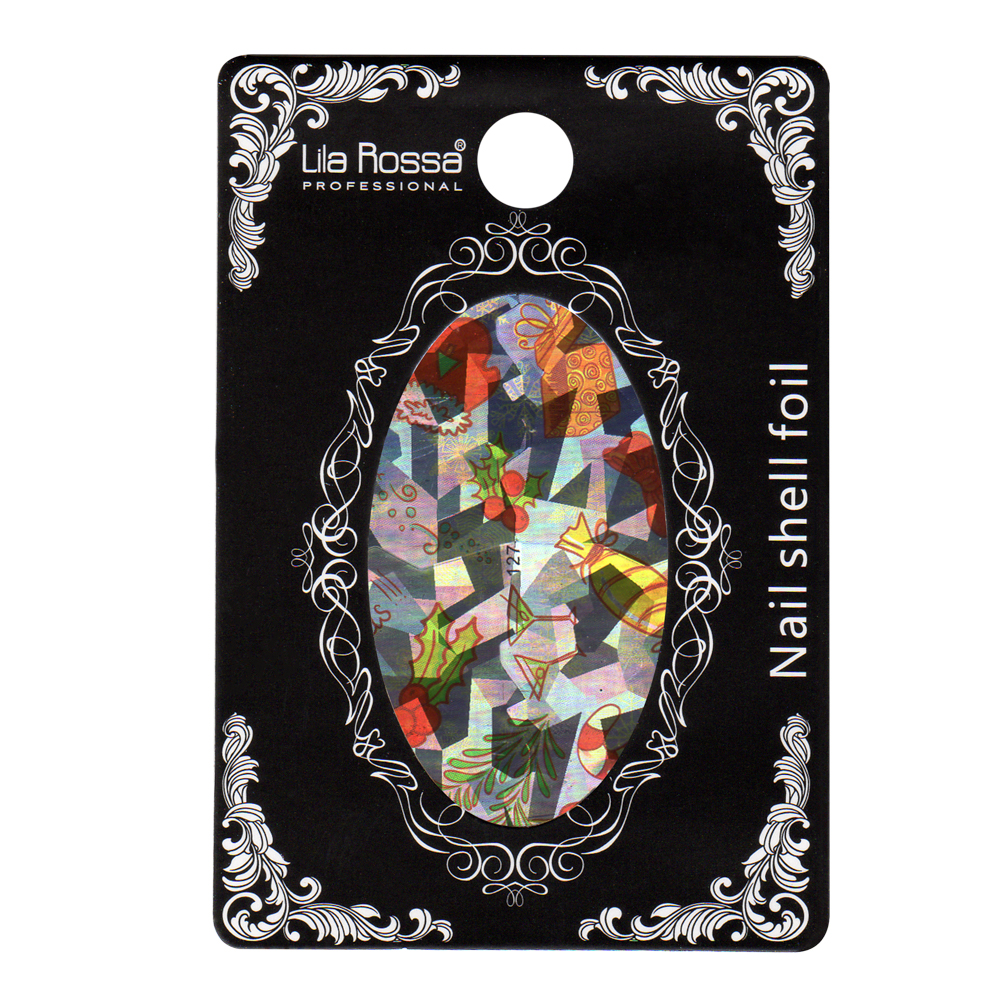 Folie decor unghii, Lila Rossa, cu adeziv, holografica, 127, [2],https:lilarossa.ro
