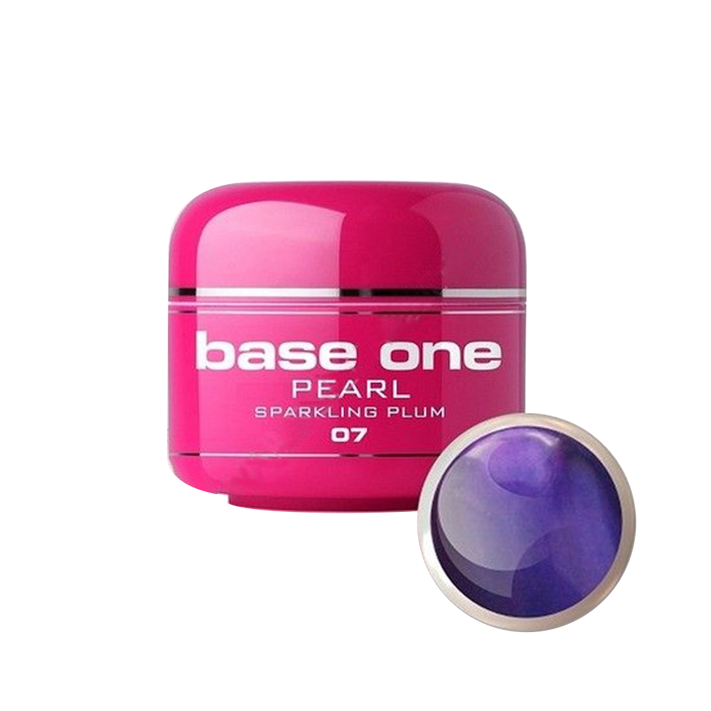 Gel UV color Base One, 5 g, Pearl, sparkling plum 07 Base imagine noua 2022