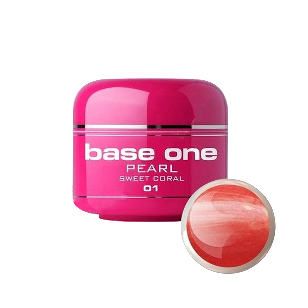 Gel UV color Base One, 5 g, Pearl, sweet coral 01 BASE