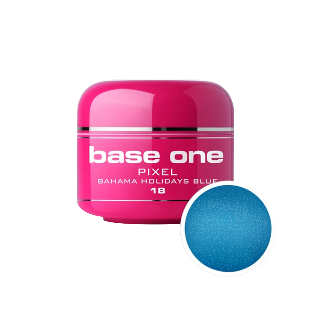 Gel UV color Base One, 5 g, Pixel, bahama holidays blue 18 Base One imagine noua 2022